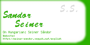 sandor seiner business card